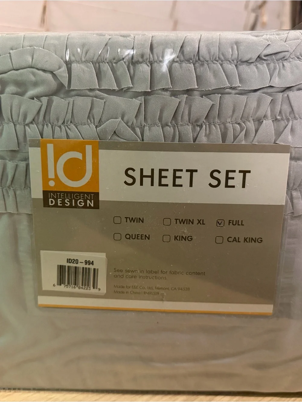 Full Sheet Set in Light Gray